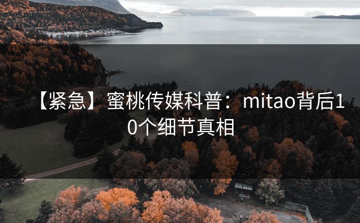 【紧急】蜜桃传媒科普：mitao背后10个细节真相